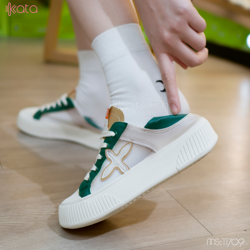 Giày thể thao vải lưới thoáng khí phong cách Hàn Quốc nữ 11709