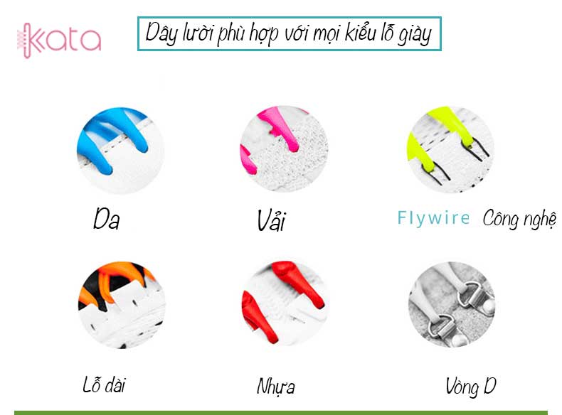 Dây giày lười nhựa silicone đàn hồi thể thao không cần buộc dây 11738