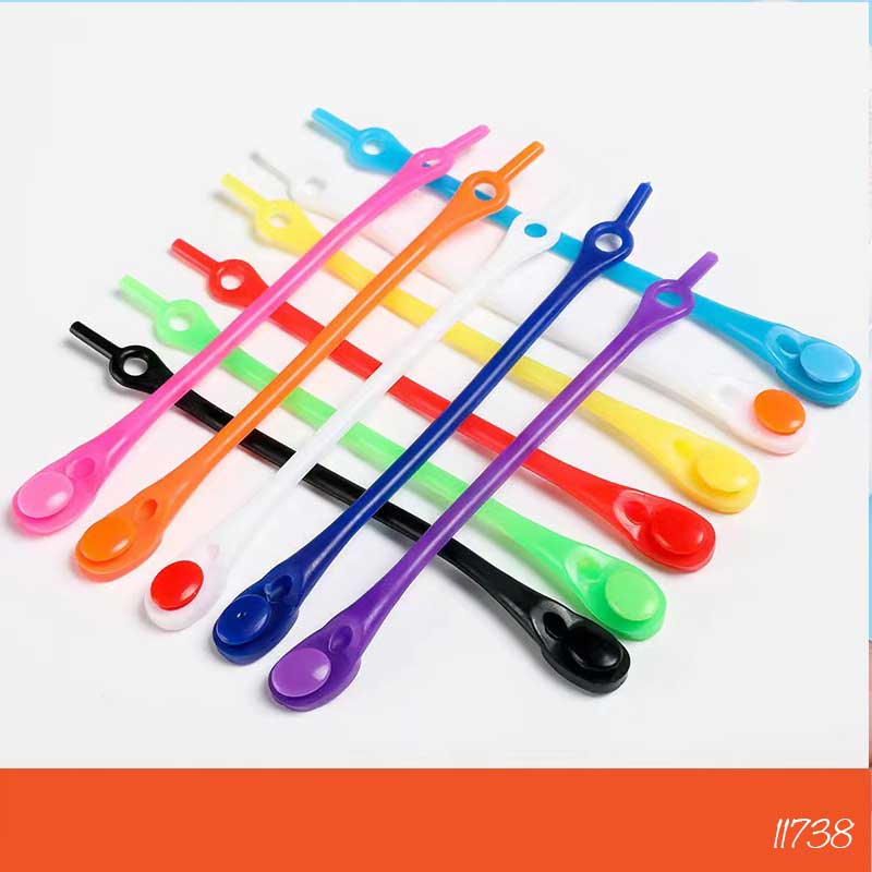 Dây giày lười nhựa silicone đàn hồi thể thao không cần buộc dây 11738