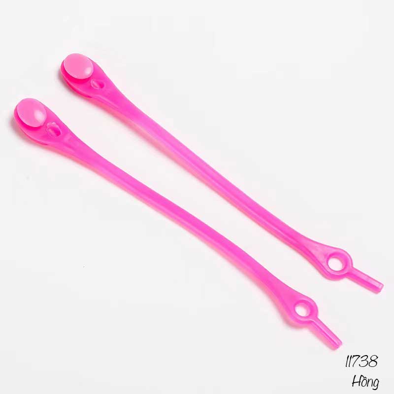 Dây giày lười nhựa silicone đàn hồi thể thao không cần buộc dây 11738