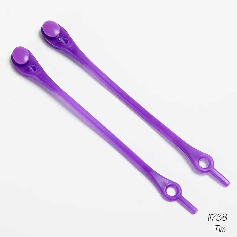 Dây giày lười nhựa silicone đàn hồi thể thao không cần buộc dây 11738
