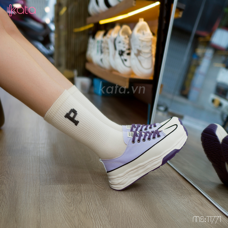 Giày vải tăng chiều cao kiểu dáng Hàn Quốc nữ 11771