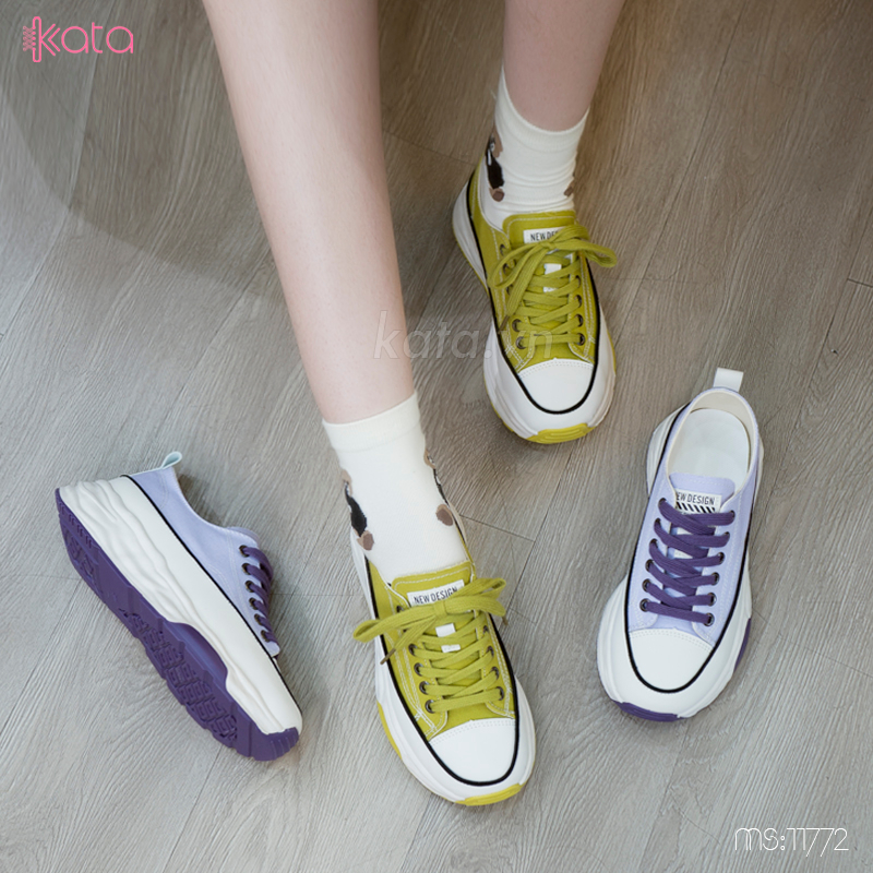 Giày vải tăng chiều cao kiểu dáng Hàn Quốc nữ 11770