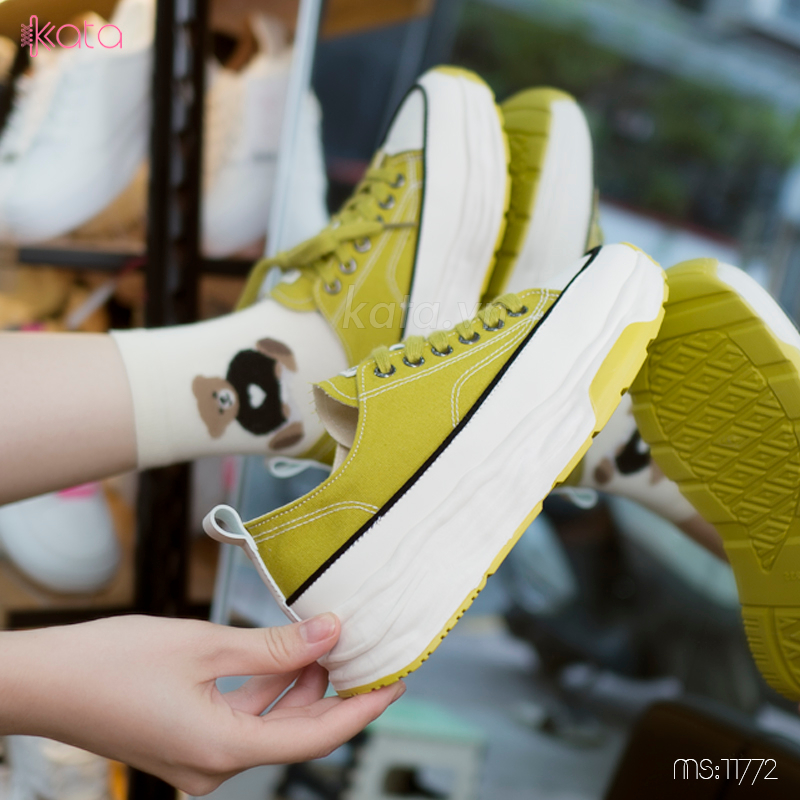 Giày vải tăng chiều cao kiểu dáng Hàn Quốc nữ 11772