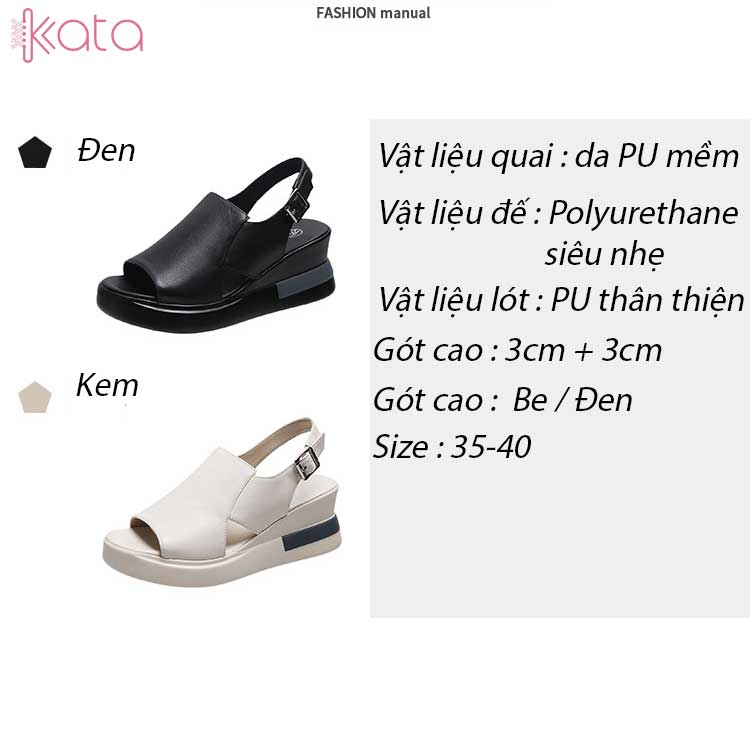 Dép quai hậu tăng chiều cao nữ 11809