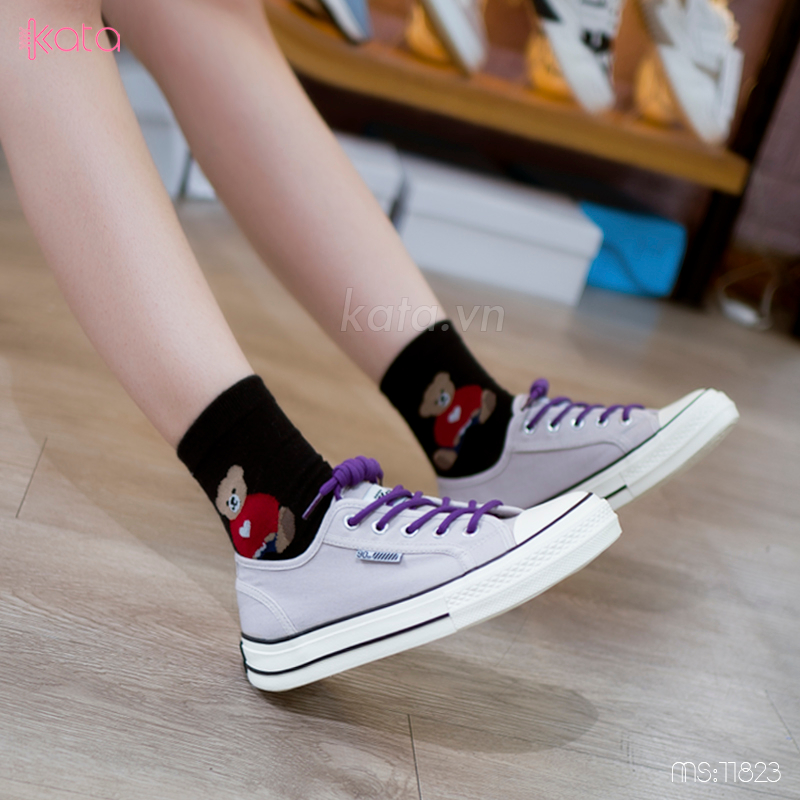 Giày thể thao bata vải phong cách Hàn Quốc nữ 11823