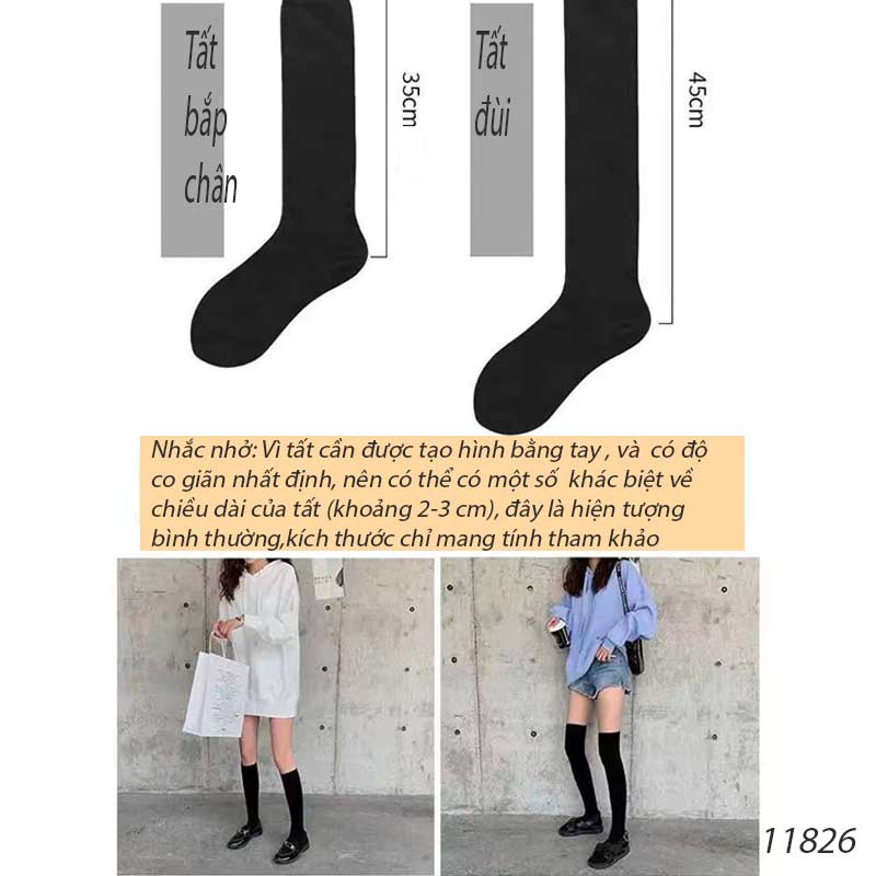 Tất ống cao tất bắp chân tất dài tới đầu gối đồng phục jk tất nữ Hàn Quốc 4 mùa 11826
