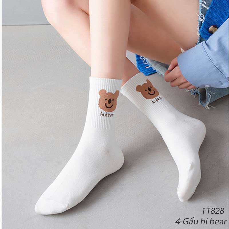 Quà Tặng Tất vớ cổ trung tất hoạt hình phong cách Hàn Quốc nữ 11828
