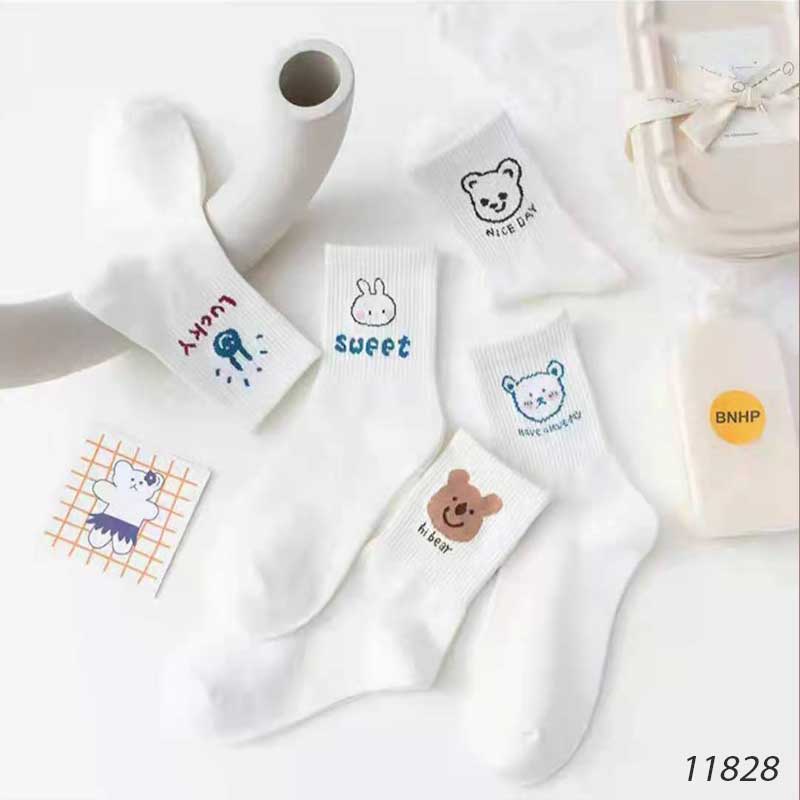 Quà Tặng Tất vớ cổ trung tất hoạt hình phong cách Hàn Quốc nữ 11828