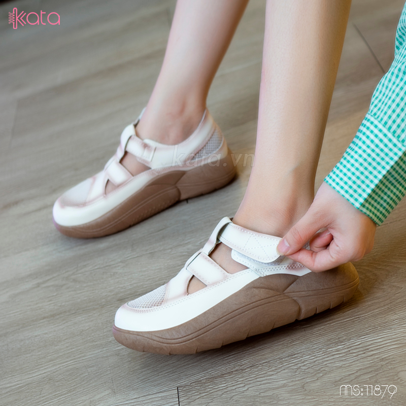 Giày lưới thoáng khí khóa dán Velcro phong cách Hàn Quốc nữ 11881