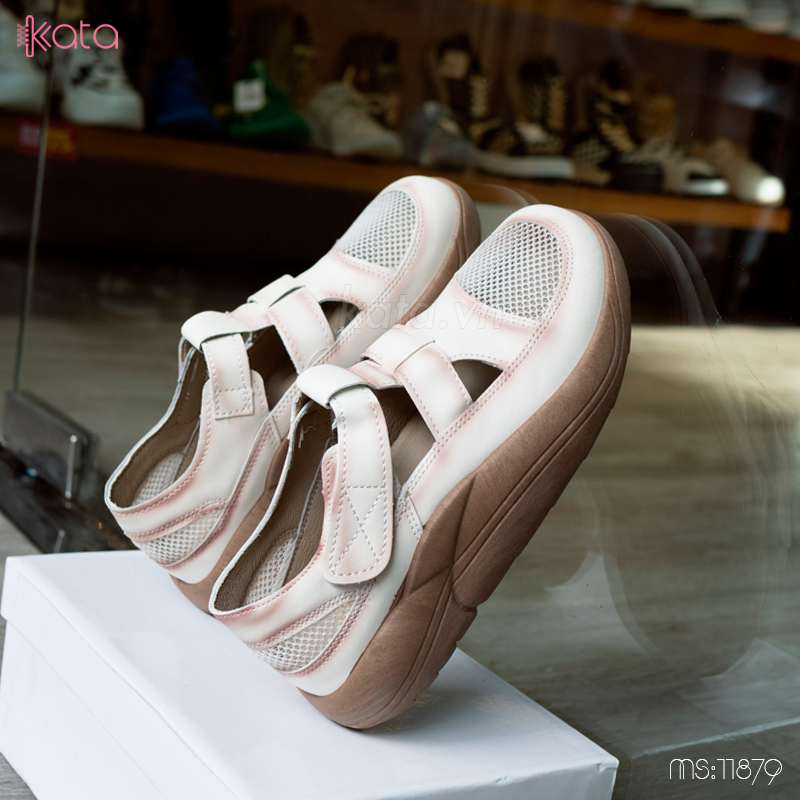 Giày lưới thoáng khí khóa dán Velcro phong cách Hàn Quốc nữ 11880