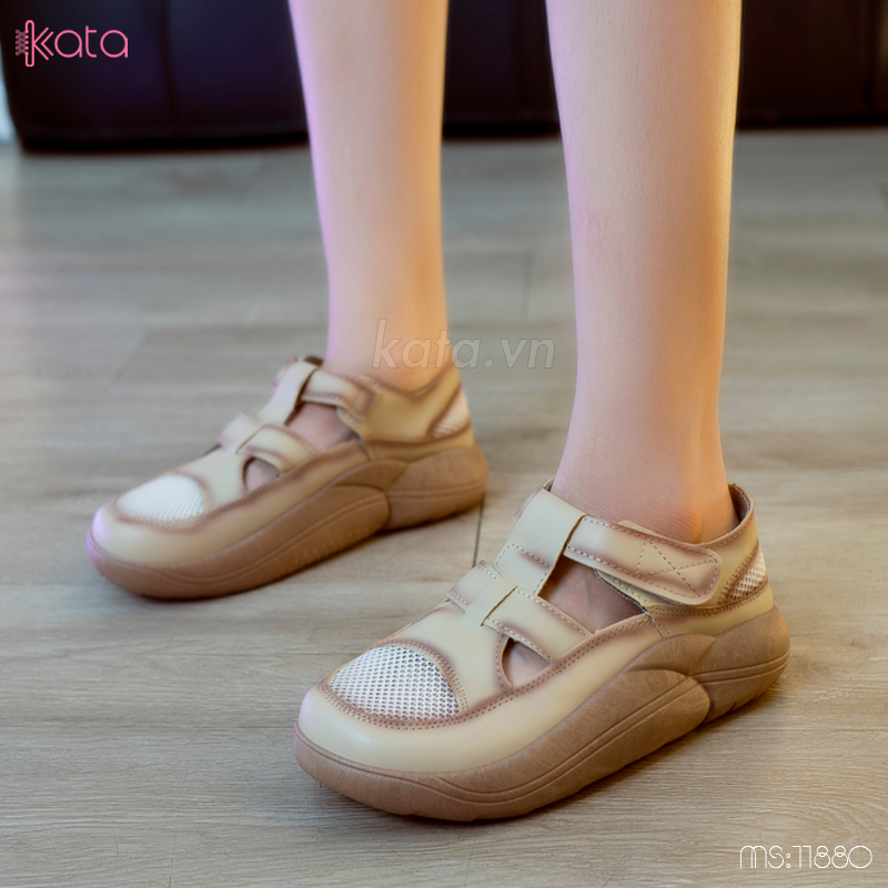 Giày lưới thoáng khí khóa dán Velcro phong cách Hàn Quốc nữ 11879