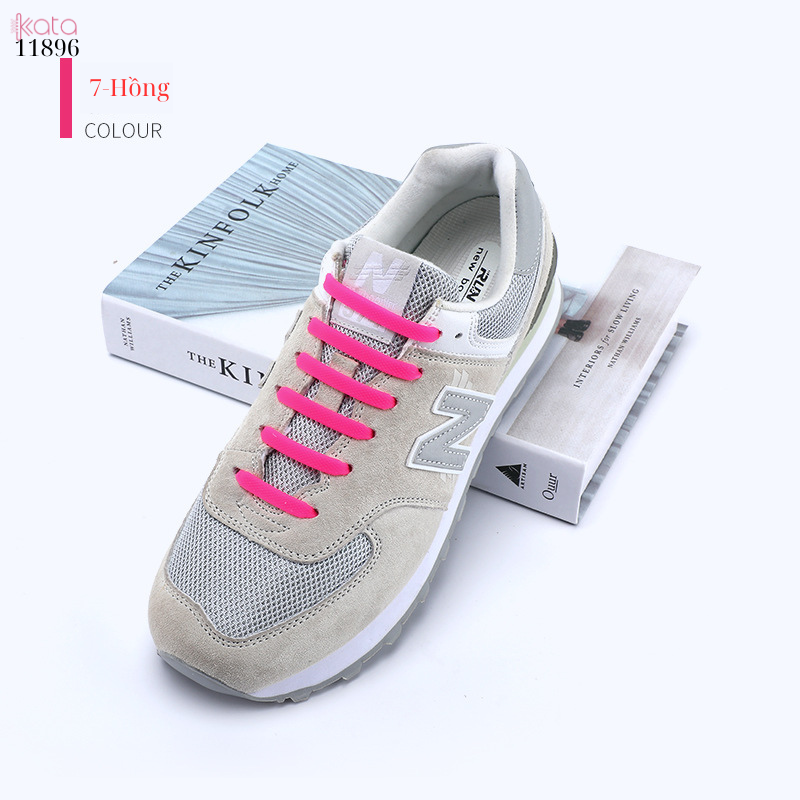 Dây giày lười nhựa silicone không cần buộc dây (Gói 14 dây) 11896
