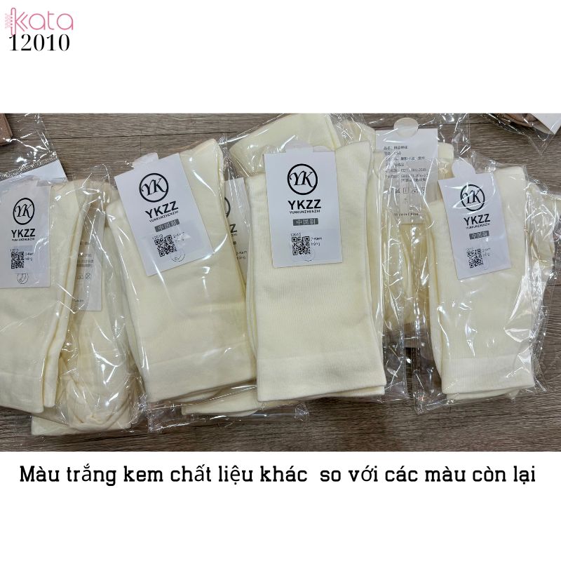 Tất vớ bông cổ trung màu trơn,tất retro phù hợp mọi kiểu giày nữ 12010