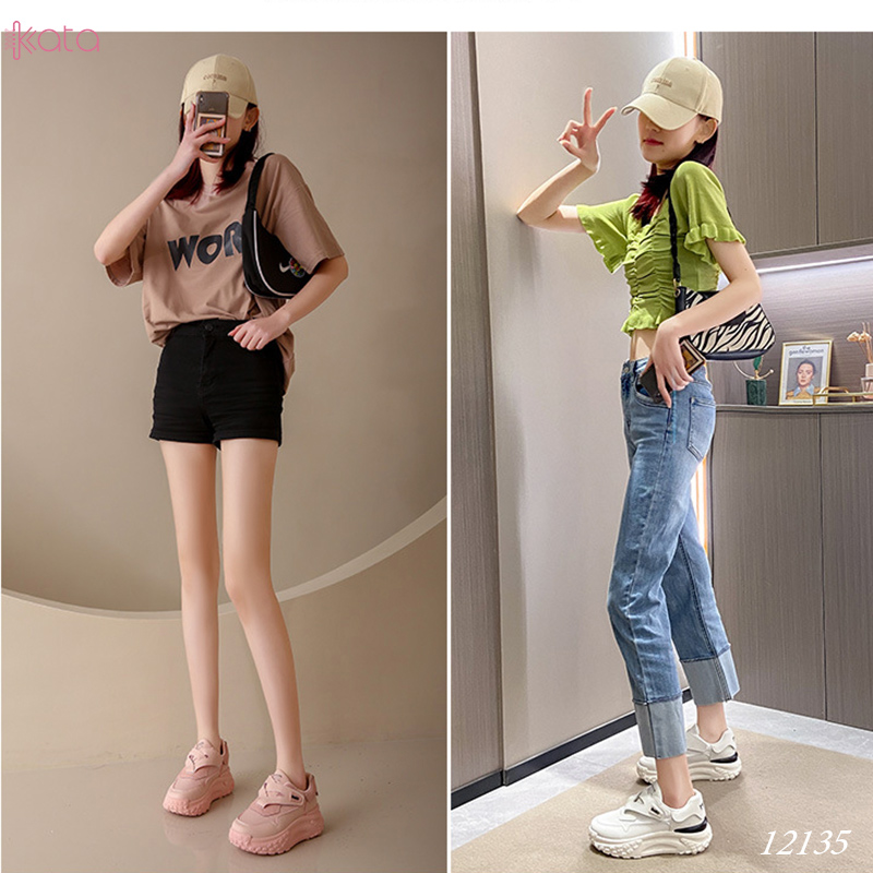 Giày thể thao nữ,giày lười không cột dây tăng chiều cao 12135