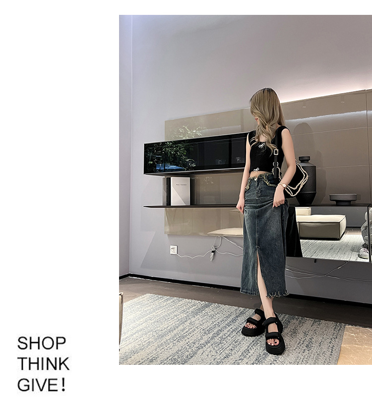 Dép sandal khóa dán nữ mùa hè đế bằng 12143
