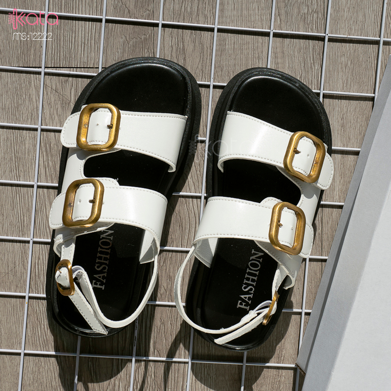 Dép sandal khóa cài nữ mùa hè đế bằng 12222