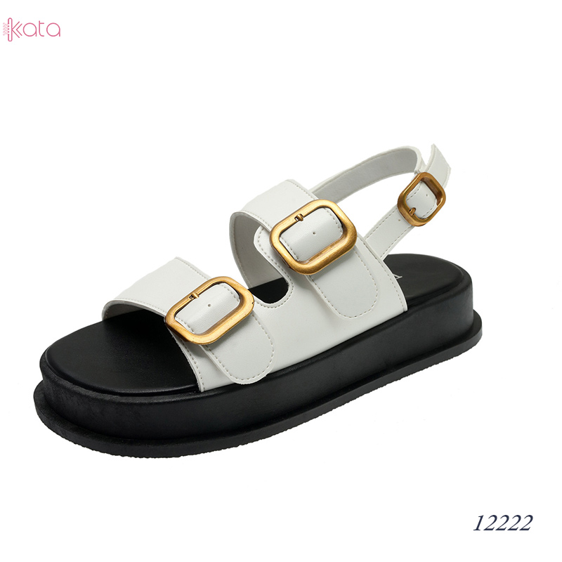 Dép sandal khóa cài nữ mùa hè đế bằng 12222