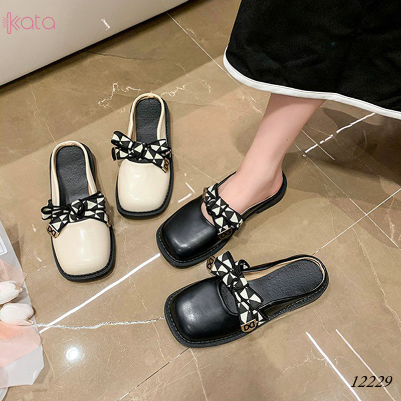 Giày nơ Muller ,giày sục hở gót nữ 12230