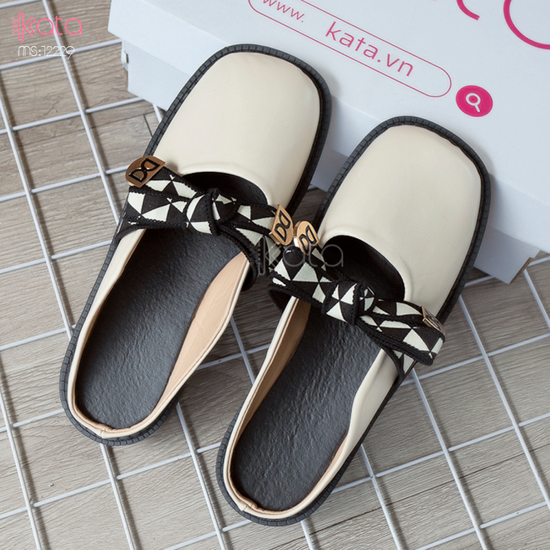 Giày nơ Muller ,giày sục hở gót nữ 12230