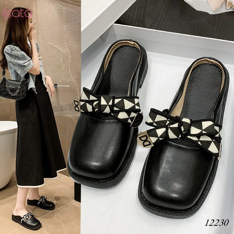 Giày nơ Muller ,giày sục hở gót nữ 12230