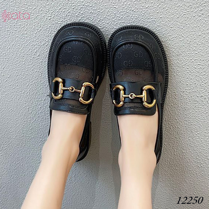 Giày slipon lưới thoáng khí mùa hè dạo phố nữ phong cách Hàn Quốc 12249
