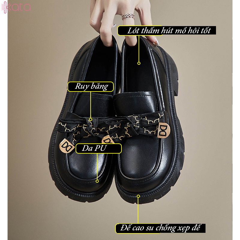 Giày slipon nữ giày lười dạo phố phong cách Hàn Quốc 12281