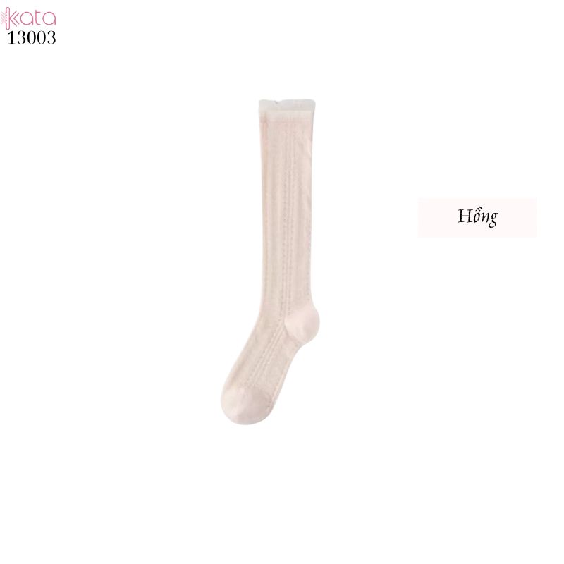 Tất bắp chân ren JK phong cách Hàn Quốc,vớ lưới mỏng đi bốt 13003