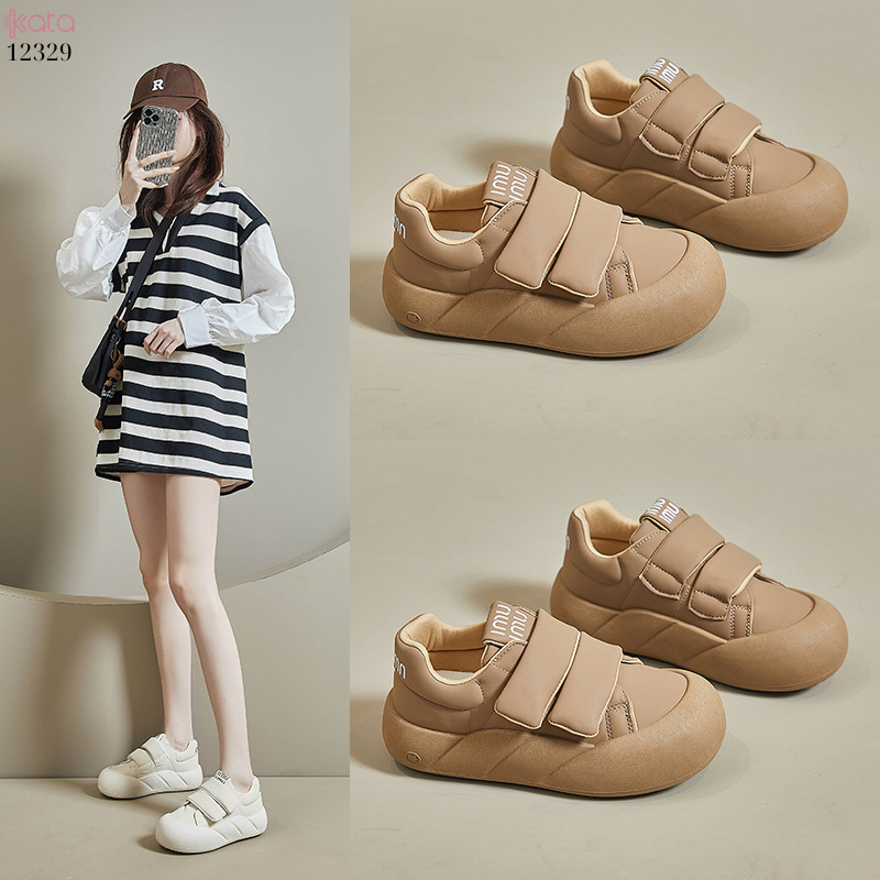 Giày thể thao nữ, giày khóa dán phong cách Hàn Quốc 12329