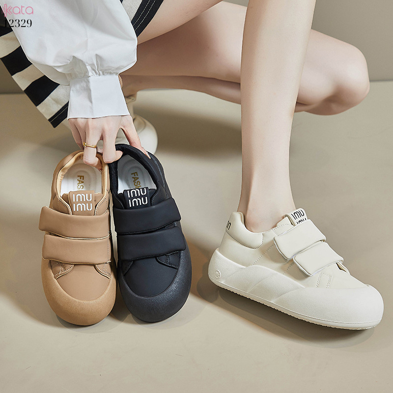 Giày thể thao nữ, giày khóa dán phong cách Hàn Quốc 12329