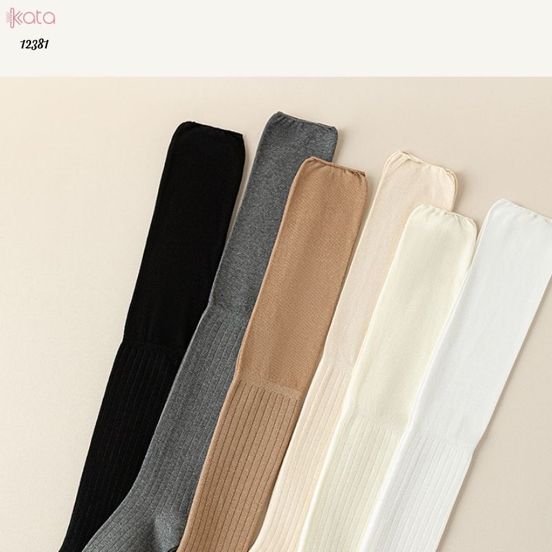 Tất màu trơn qua đầu gối,tất cotton cao cấp(vải Hàn),tất giảm béo bắp chân 12381