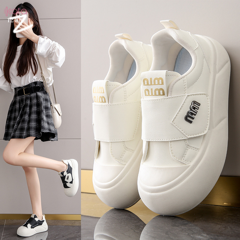 Giày thể thao khóa dán,giày tăng chiều cao phong cách Hàn Quốc 12409