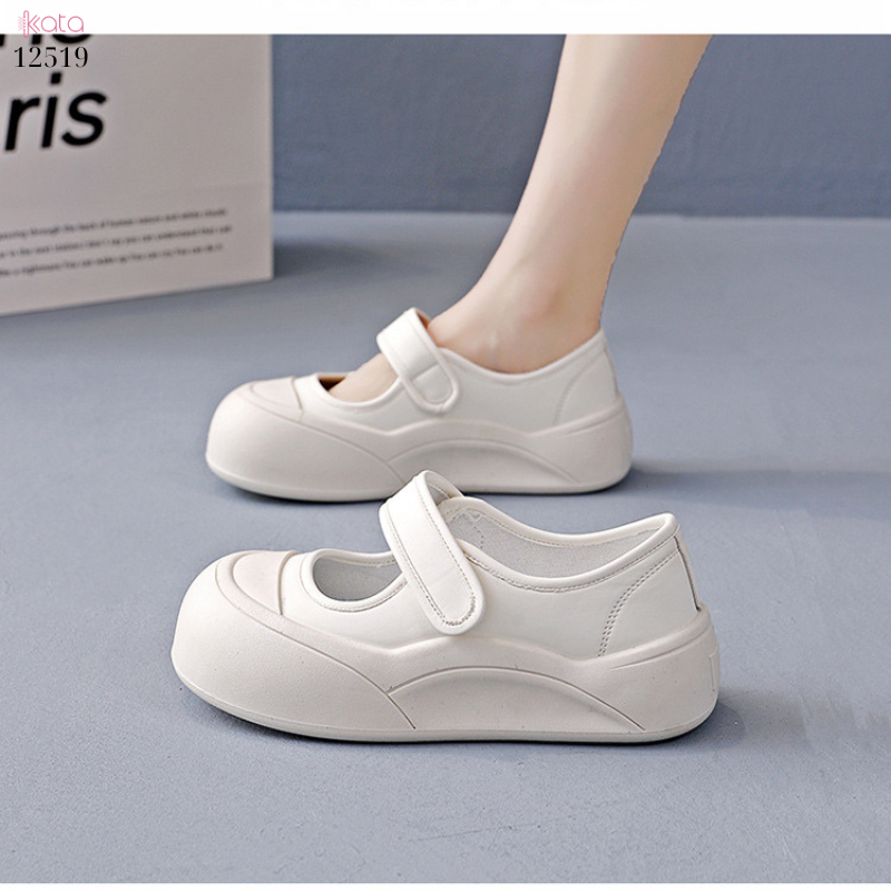 Giày lười khóa dán tiện lợi,giày slip on Mary Jane đế bánh mì nữ 12520