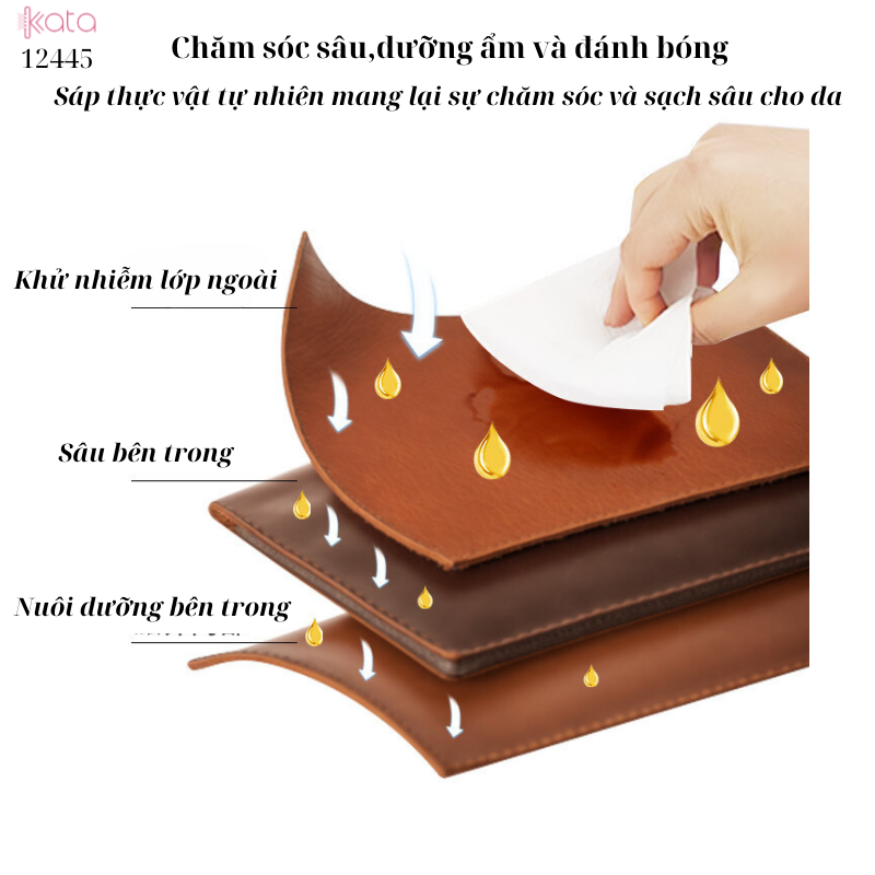 Khăn ướt lau đồ da,bảo trì,làm sáng,giày da,túi da,quần áo da 12445