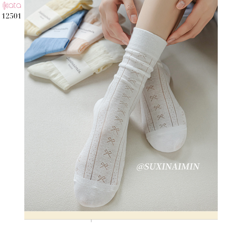 Tất 100% cotton mỏng mát mùa hè,thấm hút mồ hôi tốt 12501