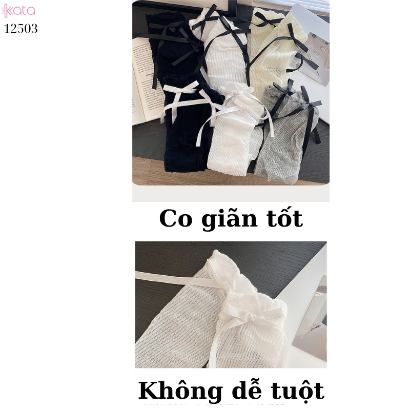 Tất ống chân,ống tay 2 trong 1,chống nắng mỏng JK Lolita 12503