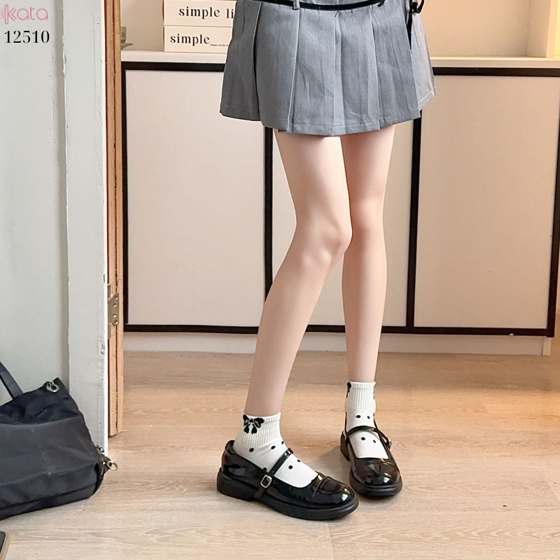 Tất cổ ngắn bông cao cấp 100%cotton,tất nơ xuân hè lolita 12510