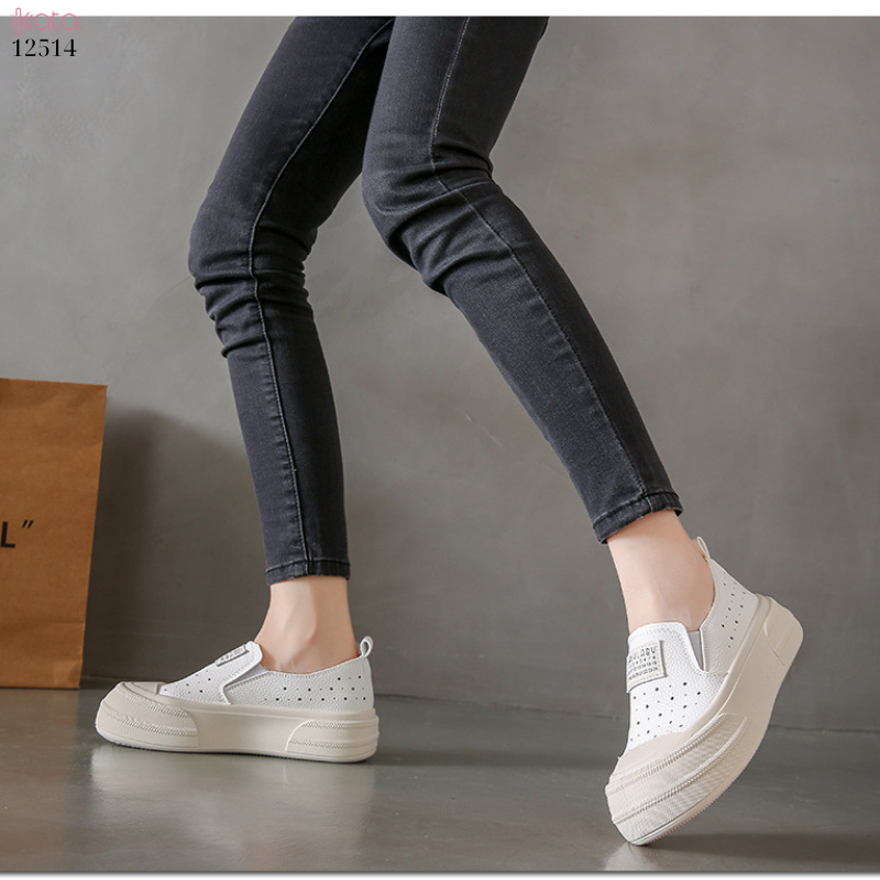 Giày lười thoáng khí,giày slip on thể thao mùa hè phong cách Hàn Quốc 12515