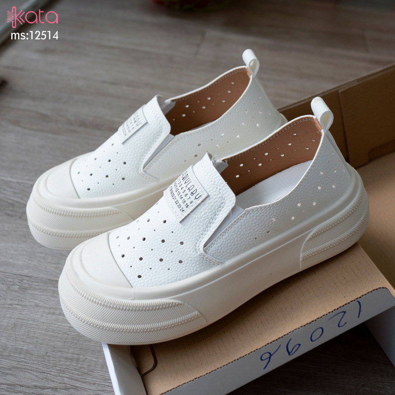 Giày lười thoáng khí,giày slip on thể thao mùa hè phong cách Hàn Quốc 12515