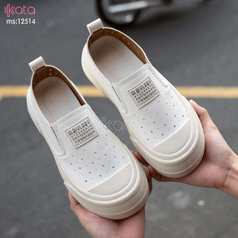 Giày lười thoáng khí,giày slip on thể thao mùa hè phong cách Hàn Quốc 12515