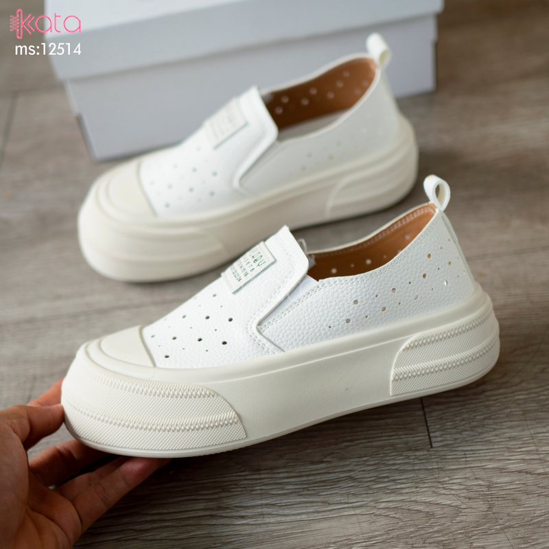 Giày lười thoáng khí,giày slip on thể thao mùa hè phong cách Hàn Quốc 12515