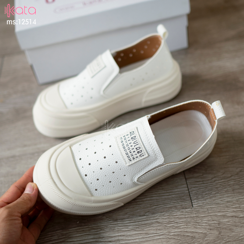 Giày lười thoáng khí,giày slip on thể thao mùa hè phong cách Hàn Quốc 12514