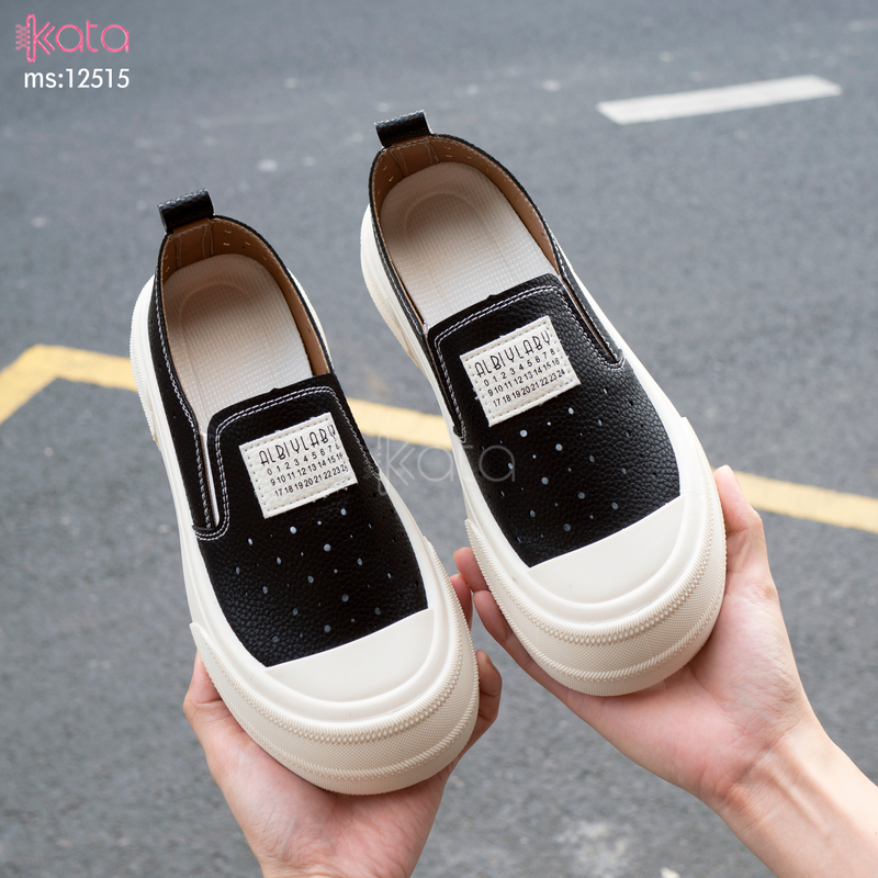 Giày lười thoáng khí,giày slip on thể thao mùa hè phong cách Hàn Quốc 12515