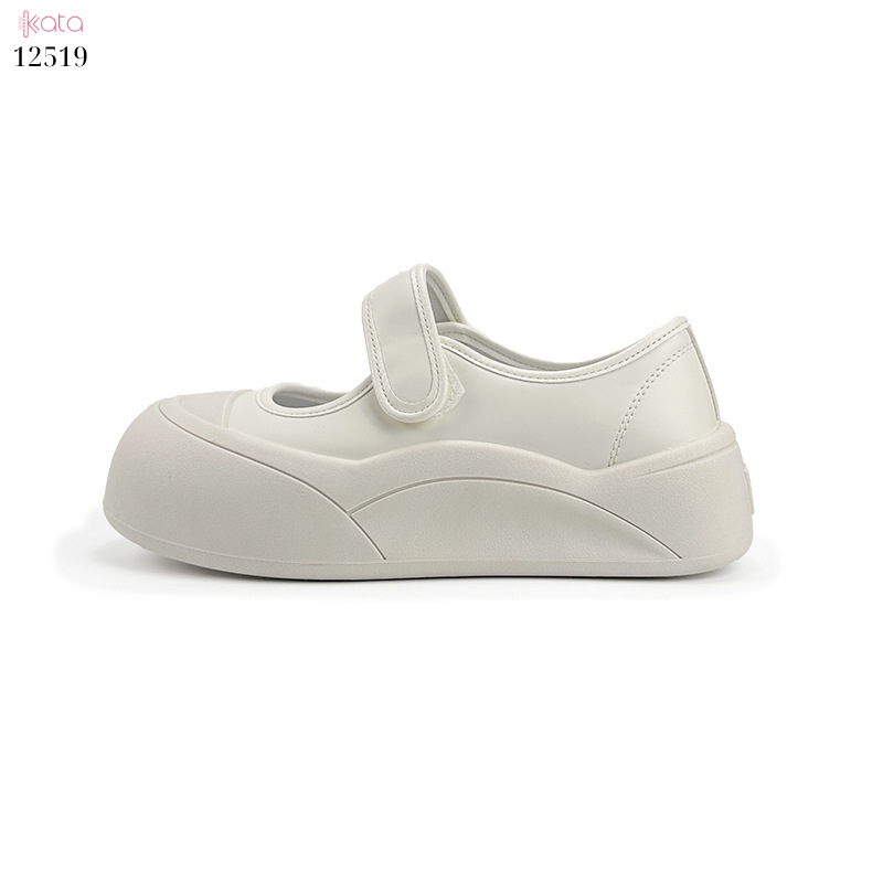 Giày lười khóa dán tiện lợi,giày slip on Mary Jane đế bánh mì nữ 12519