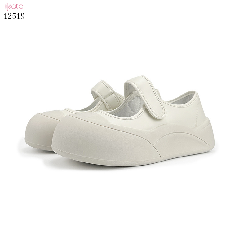 Giày lười khóa dán tiện lợi,giày slip on Mary Jane đế bánh mì nữ 12519