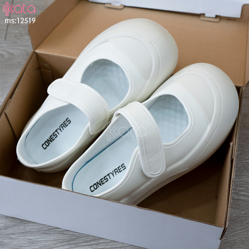 Giày lười khóa dán tiện lợi,giày slip on Mary Jane đế bánh mì nữ 12520