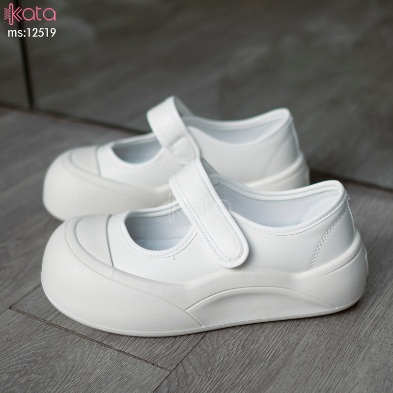 Giày lười khóa dán tiện lợi,giày slip on Mary Jane đế bánh mì nữ 12520