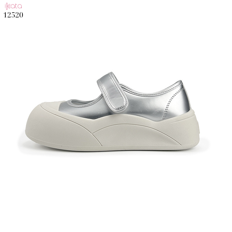 Giày lười khóa dán tiện lợi,giày slip on Mary Jane đế bánh mì nữ 12519