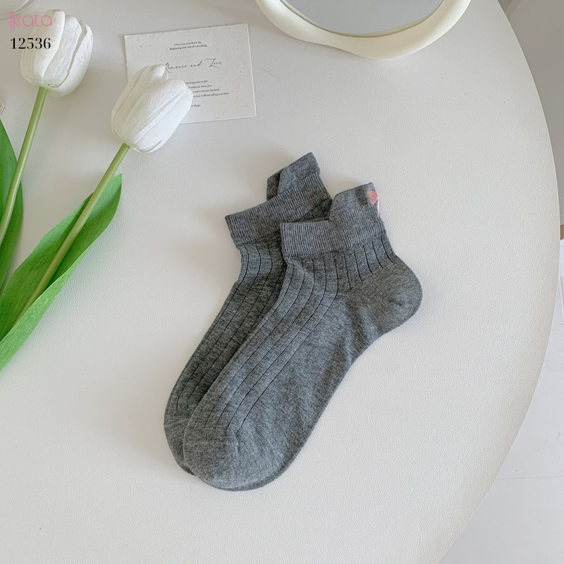 Tất nơ mỏng mát mùa hè 100% cotton,tất ngắn phong cách Hàn 12536