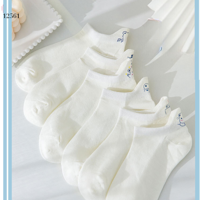 Tất cotton mỏng mát mùa hè,tất cổ ngắn thấm hút mồ hôi 12561